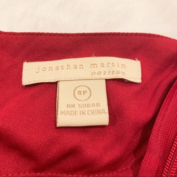 Red Halter Jonathan Martin Cocktail Dress Size 4 - Picture 7 of 8